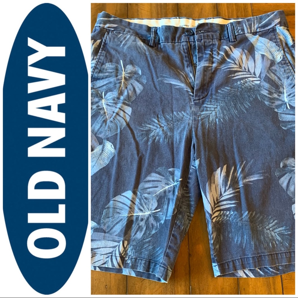 TALL Old Navy Ultimate Slim Built in Flex Hawaiian Print Mens Size 36 tall